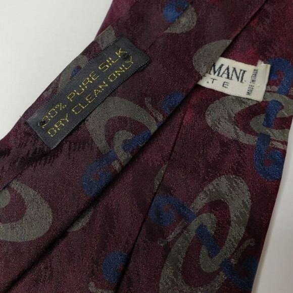 Andre Valentino & Giorgio Armani Mens Silk Ties set of 2 retro vintage style - Picture 4 of 4
